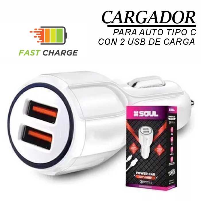 CARGADOR DE AUTO SHARE CAR IPHONE-SOUL